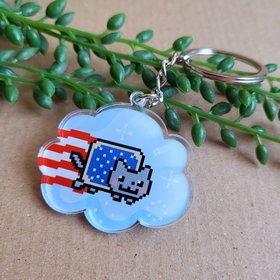 American Nyan Cat Keyring