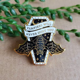 My Chemical Romance Enamel Pin badge, vampires will never hurt you lyrics MCR merch