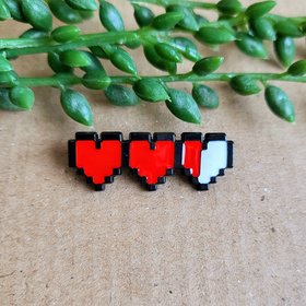 Zelda Hearts Enamel Pin badge