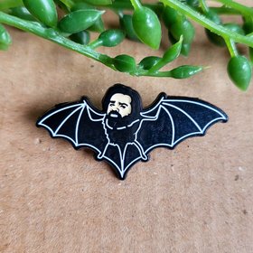 What we do in the shadows enamel pin badge, Matt Berry as a Laszlo bat