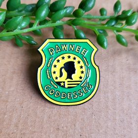 Pawnee Goddesses enamel pin badge, a Parks and Recreation metal pin badge.