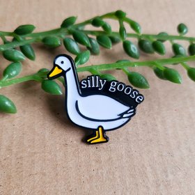 Silly Goose enamel pin badge