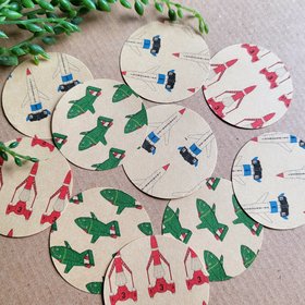 Thunderbirds Gift Wrap Stickers