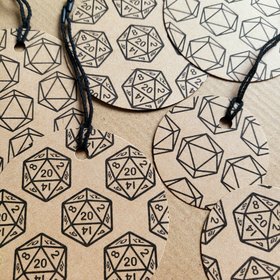 D20 Dungeons and Dragons Gift Tags