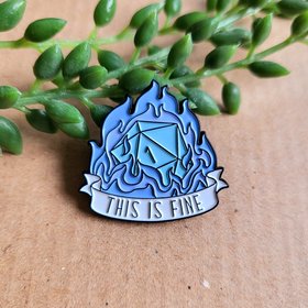 D20 Enamel Pin badge - NAT 1