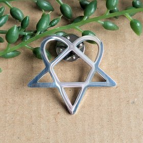 HIM Heartagram Metal Pin badge
