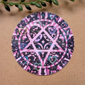 Heartagram Holographic Vinyl Sticker