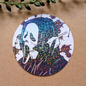 Ghostface Scream Holographic Vinyl Sticker