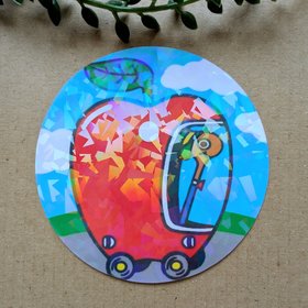 Richard Scarry Holographic Vinyl Sticker