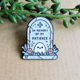 Cute Ghost Enamel Pin Badge - In Memory of my Patience