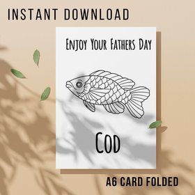 Funny Fathers Day Card - Printable Instant Download