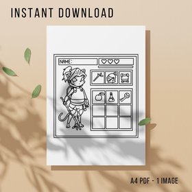 Video Game Colouring Page - Printable Instant Download