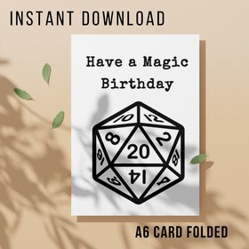 Funny Magic the Gathering Birthday Card - Printable Instant Download