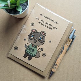 Animal Crossing Christmas Card