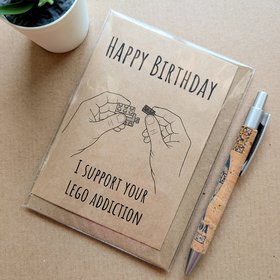 Funny Lego Birthday Card