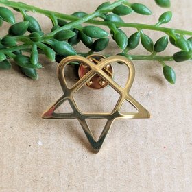 HIM Heartagram Metal Pin Badge