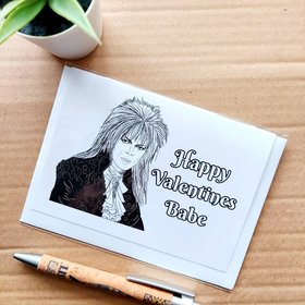 Labyrinth Valentines card - Happy Valentines Babe