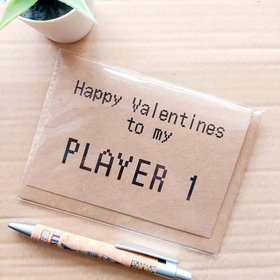 Funny Gamer Valentines Card - To my Player 1
