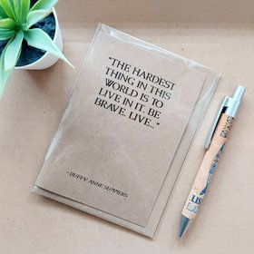 Buffy Birthday Card - Buffy Quote Card Blank