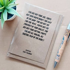 Fight Club Birthday Card - Cool Movie quote blank card