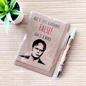 Funny The office Birthday Card - Dwight schrute quote - age is just a number
