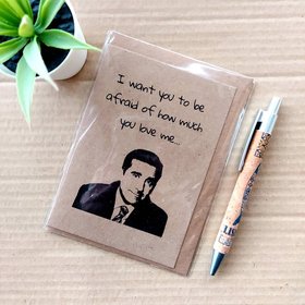 Funny The office Valentines Card - Michael Scott quote - Valentines Boyfriend Girlfriend Birthday card