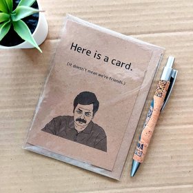 Parks and Recreation Birthday Card - Funny Ron Swanson Birthday card