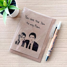 The office valentines Card - The Jim to my Pam - Valentines Boyfriend Girlfriend Birthday card