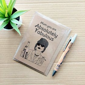 Funny Mum Card - Absolutely Fabulous Mum Birthday card