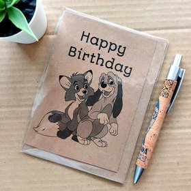 The Fox and the Hound Birthday Card