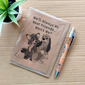 The Fox and the Hound Birthday Card - Best friends