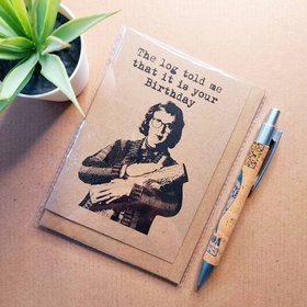 Funny Twin Peaks Birthday Card - Log Lady Birthday Card