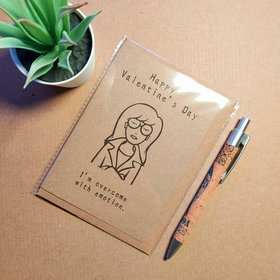 Funny Daria Valentines Card - Im overcome with emotion