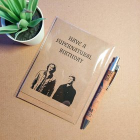 Funny Supernatural Birthday Card - Dean and Sam Card