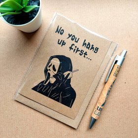 Funny Ghostface Card - Funny Boyfriend Girlfriend birthday valentines Horror card