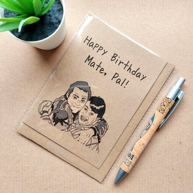 Funny Peep show Birthday Card - Jez and Mark Mate Pal card