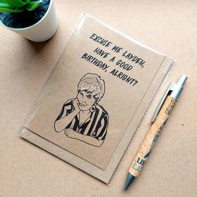 Funny Charity Shop Sue Birthday Card - Charity shop Sue Quote