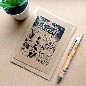 Dr Robotniks Mean bean Machine Birthday Card - Retro Gamer Mega drive Sonic Card