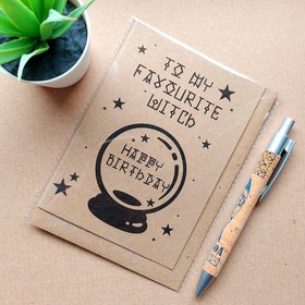 Witch Birthday Card - Crystal Ball birthday card