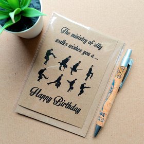 Monty Python Birthday Card - Ministry of silly walks Funny Card