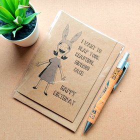 Funny Bobs Burgers Birthday Card - Louise Belcher