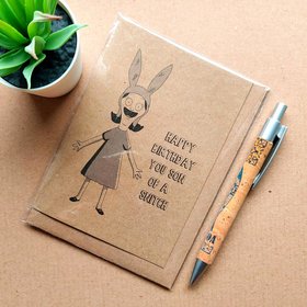 Funny Bobs Burgers Birthday Card - Louise Belcher