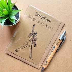 Funny Freddie Mercury Birthday Card - Queen lyrics