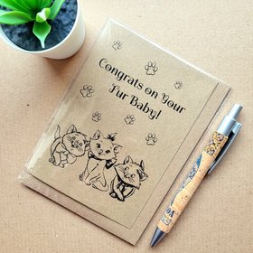 Congratulations on your fur baby card - New Cat card