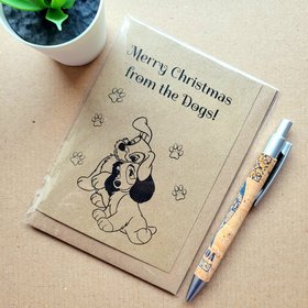 Merry Christmas from the Dogs card - xmas card from Dogs to owner