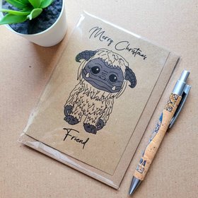Funny Labyrinth Christmas Card - Ludo Friend