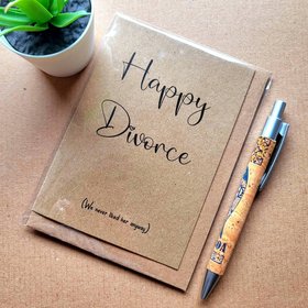 Congratulations on your divorce card - Divorced card for him