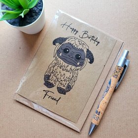 Funny Labyrinth Birthday Card - Ludo Friend