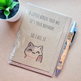 Funny Cat Birthday Card