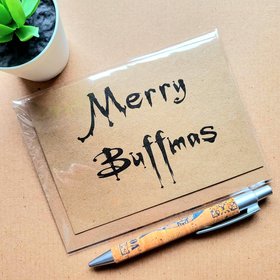 Funny Buffy Christmas card